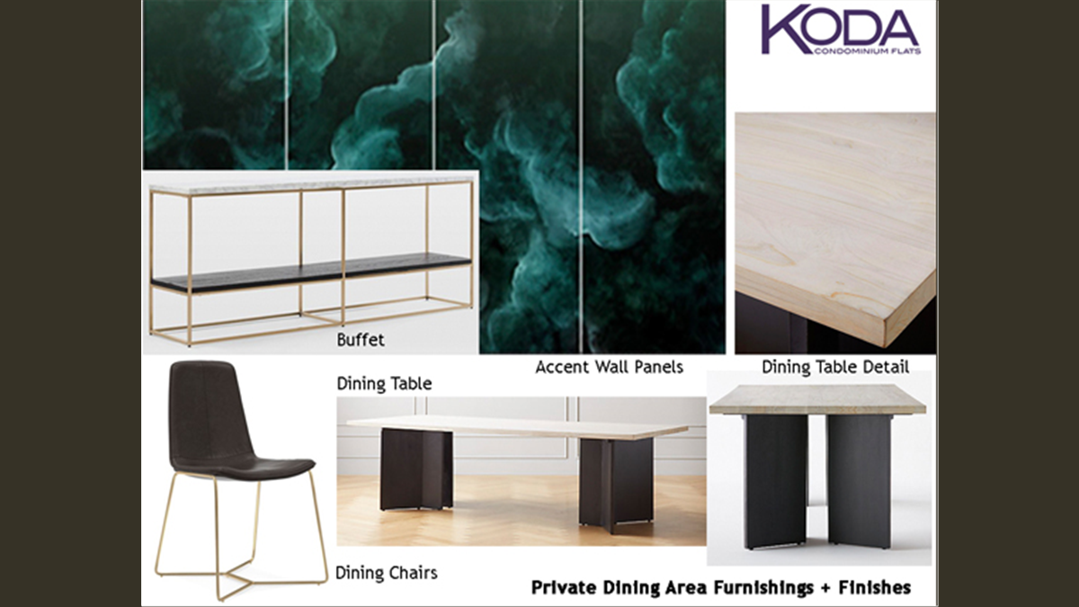 Amenity Spaces - Private Dining Furnishings Concept